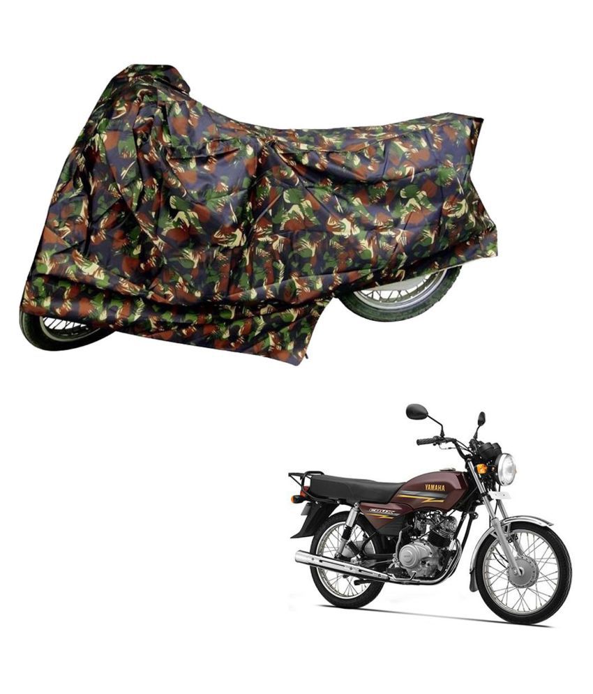     			AutoRetail Dust Proof Two Wheeler Polyster Cover for Yamaha Crux (Mirror Pocket, Jungle Color)