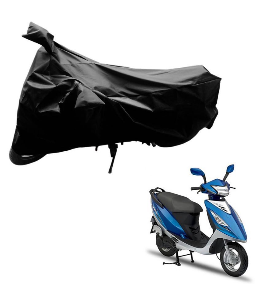     			AutoRetail Dust Proof Two Wheeler Polyster Cover for TVS Streak (Mirror Pocket, Black Color)