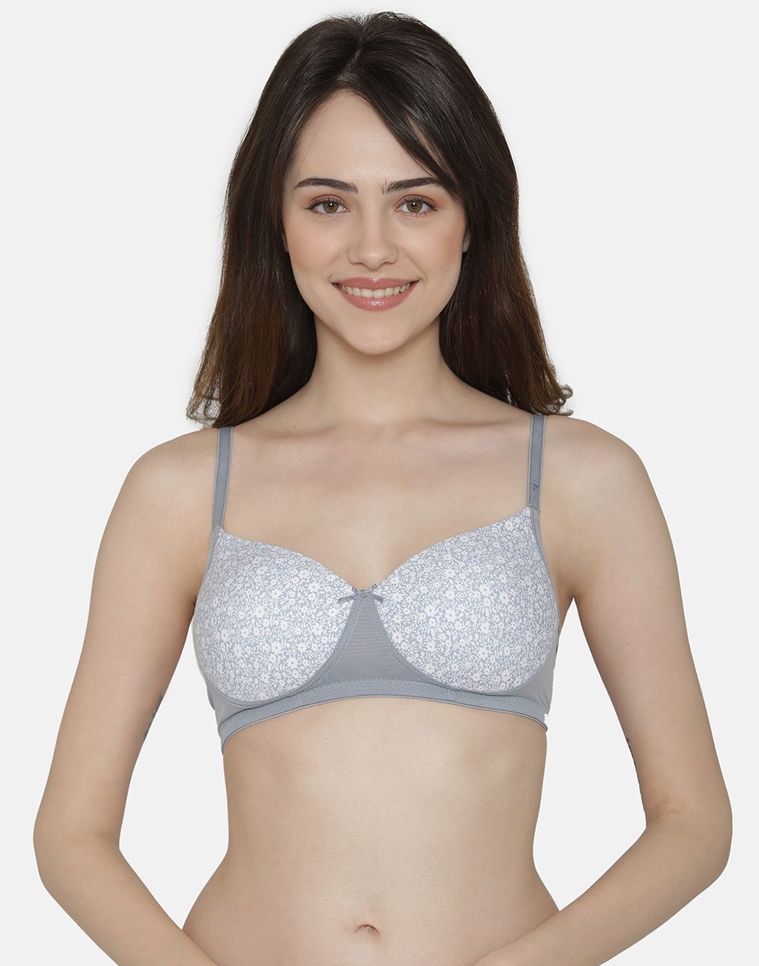     			Clovia Polyamide Lightly Padded Women's Plunge Bra ( Grey )