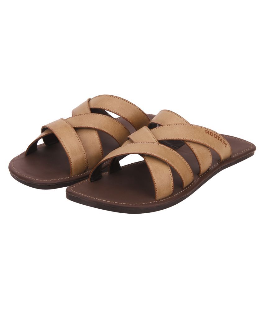 red tape men's leather sandals and floaters