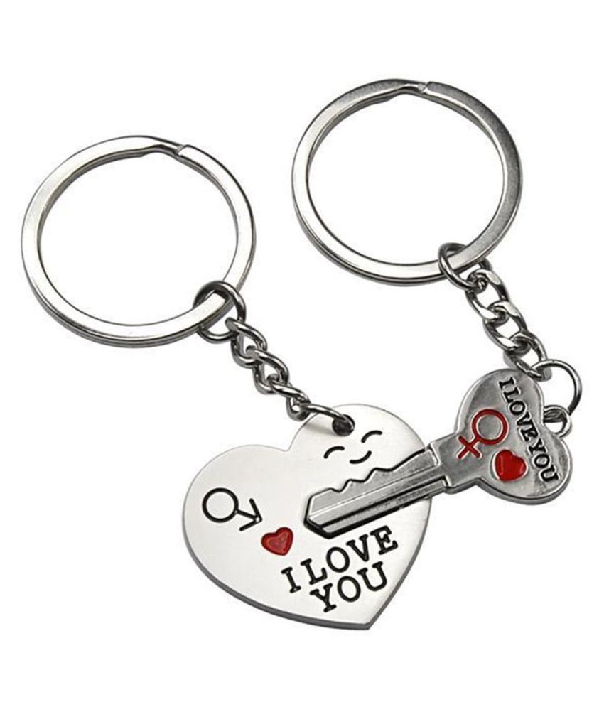 Fashion Couples Key Chain Key Ring Ornaments Pendants Decorations Heart ...