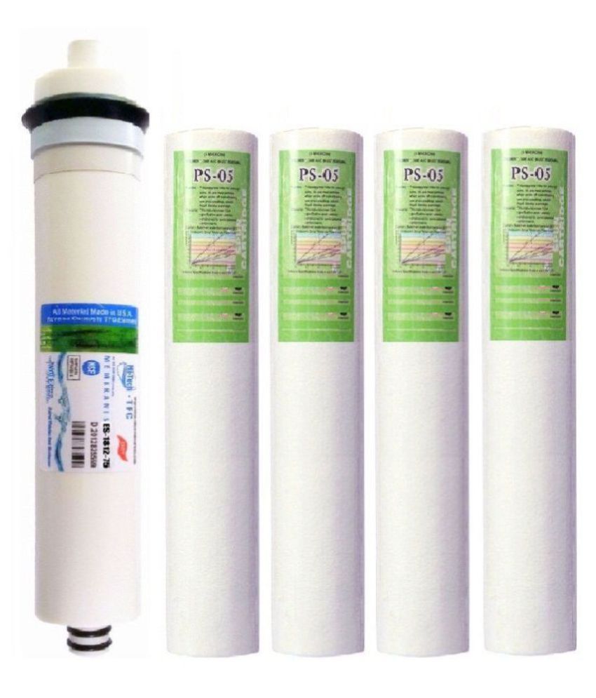 Hitech RO Water Purifier Membrane 80 GPD HITECH + Spun PP Candle