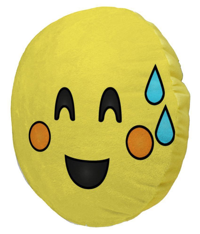 Smiley Cushion Emoji By MUKESH HANDICRAFTS Velvet Fabric Soft Toys