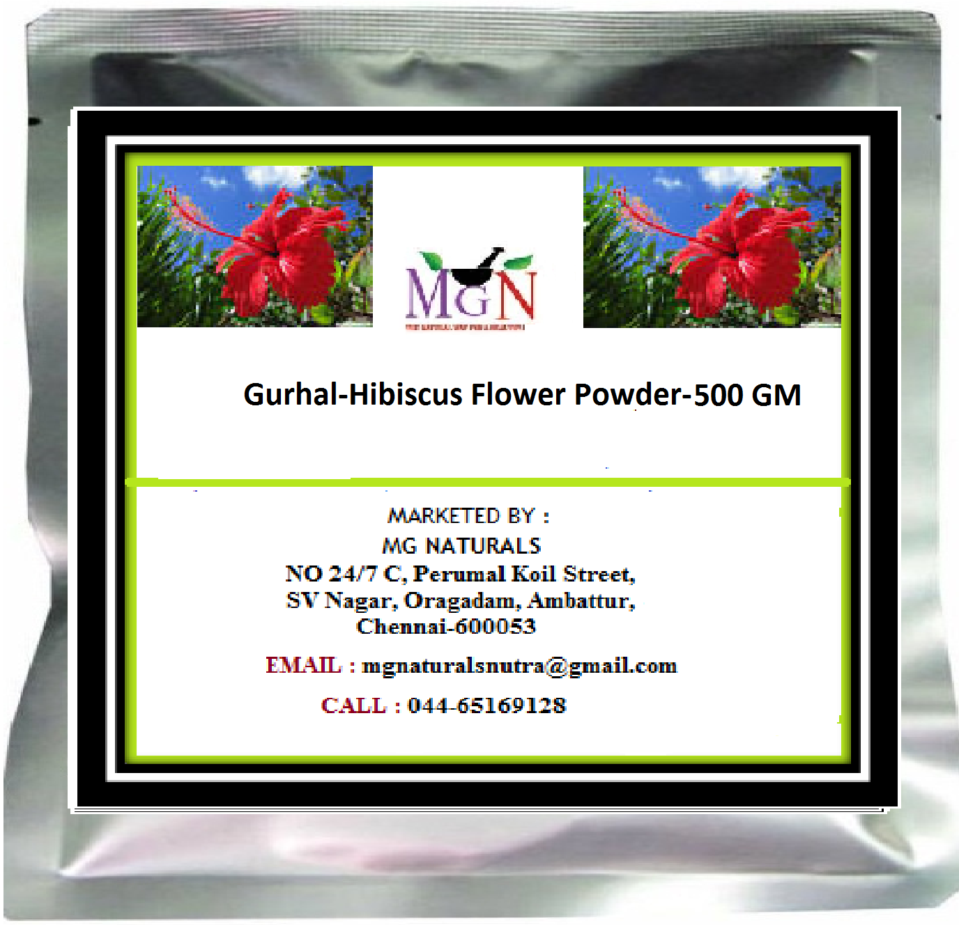 MG Naturals GURHAL-HIBISCUS FLOWER POWDER 500 GM Facial Kit gm ...