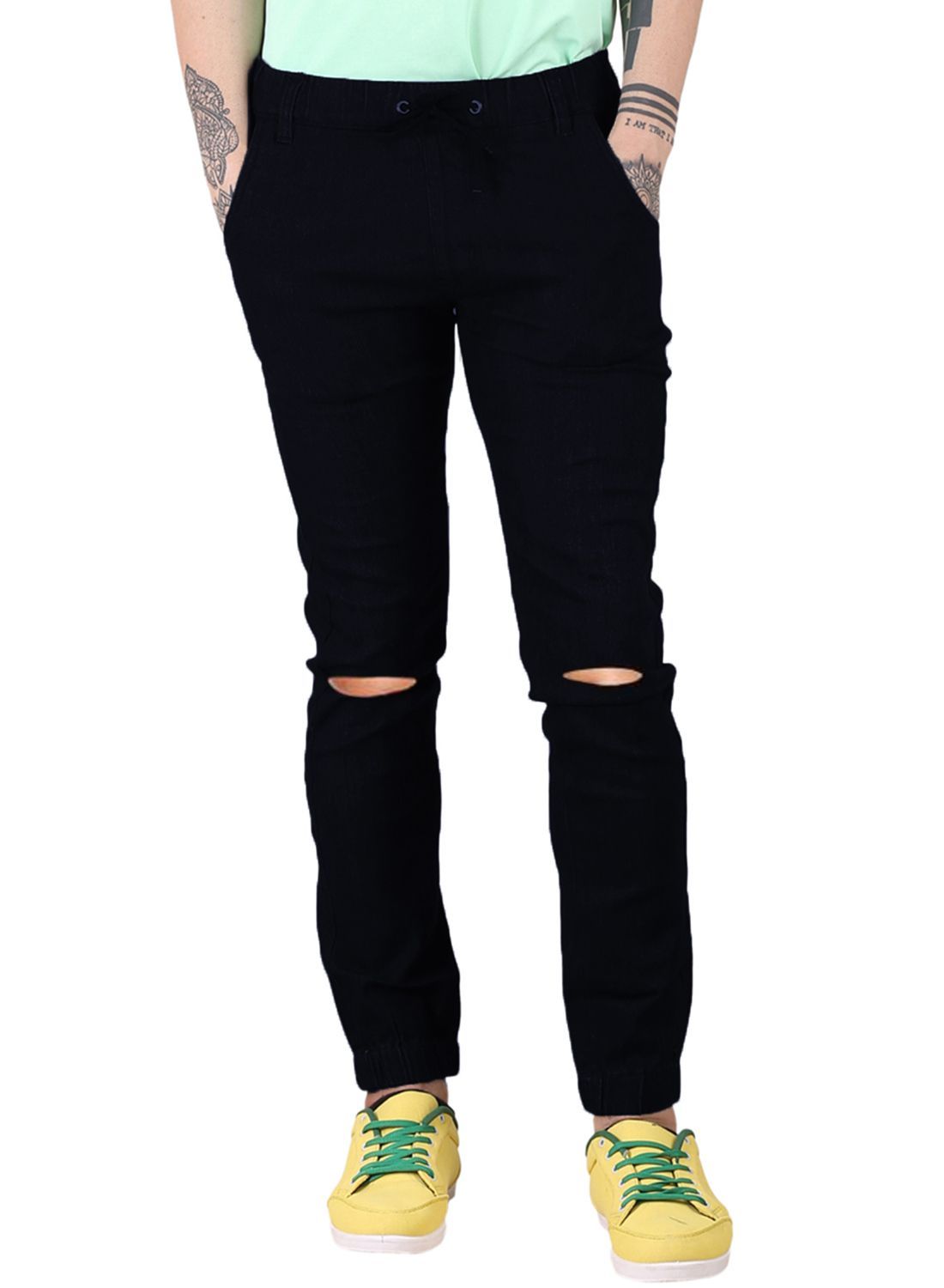 black regular fit jeans