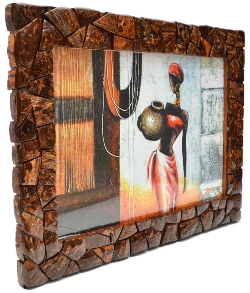Just Frames Wood Wall Hanging Brown Single Photo Frame ...