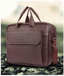 American Tourister Bags And Luggage Quick View American Tourister Brown P U Leather Laptop Bag Office