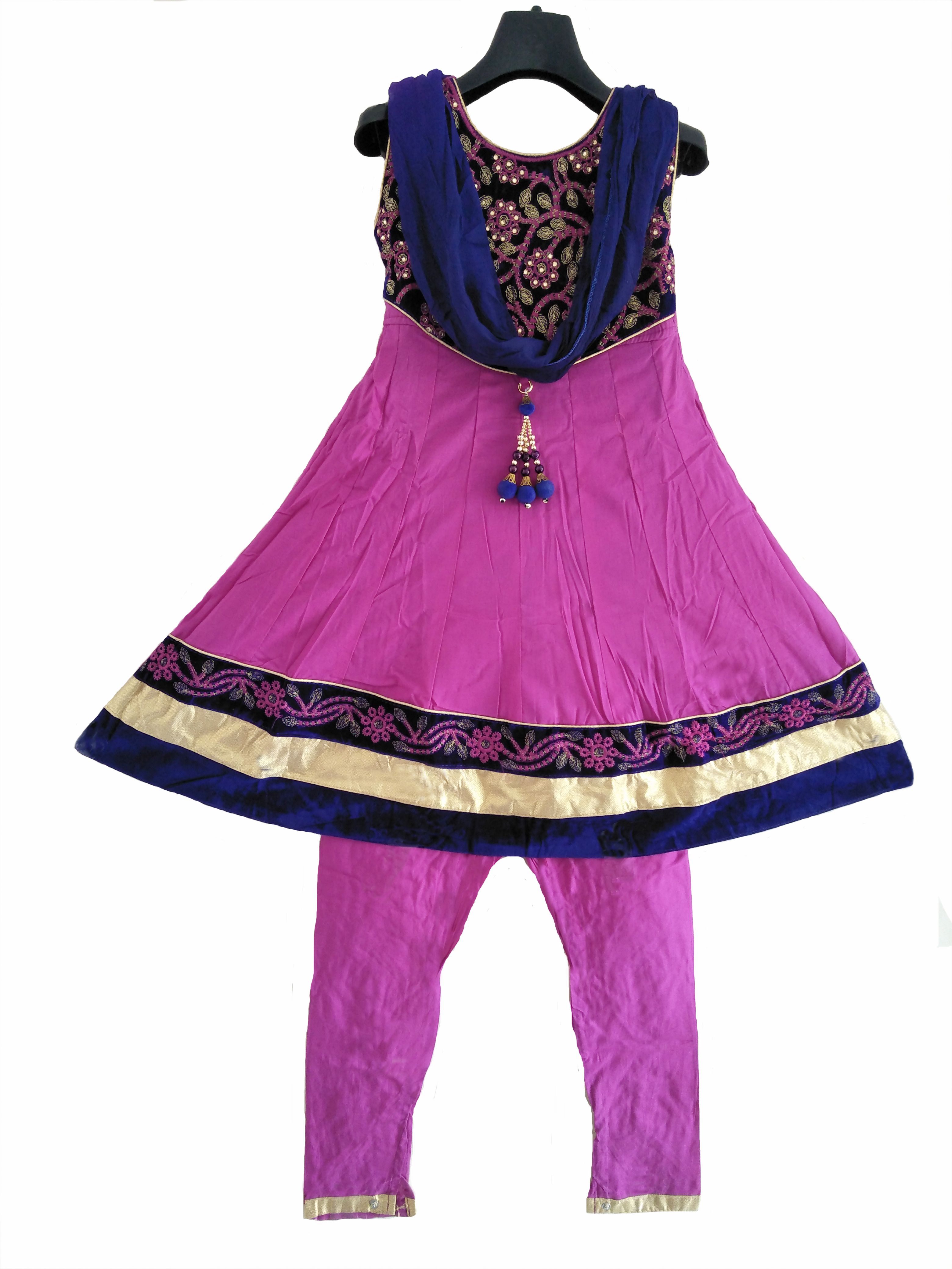 Saarah Purple Cotton Salwar Suit Set
