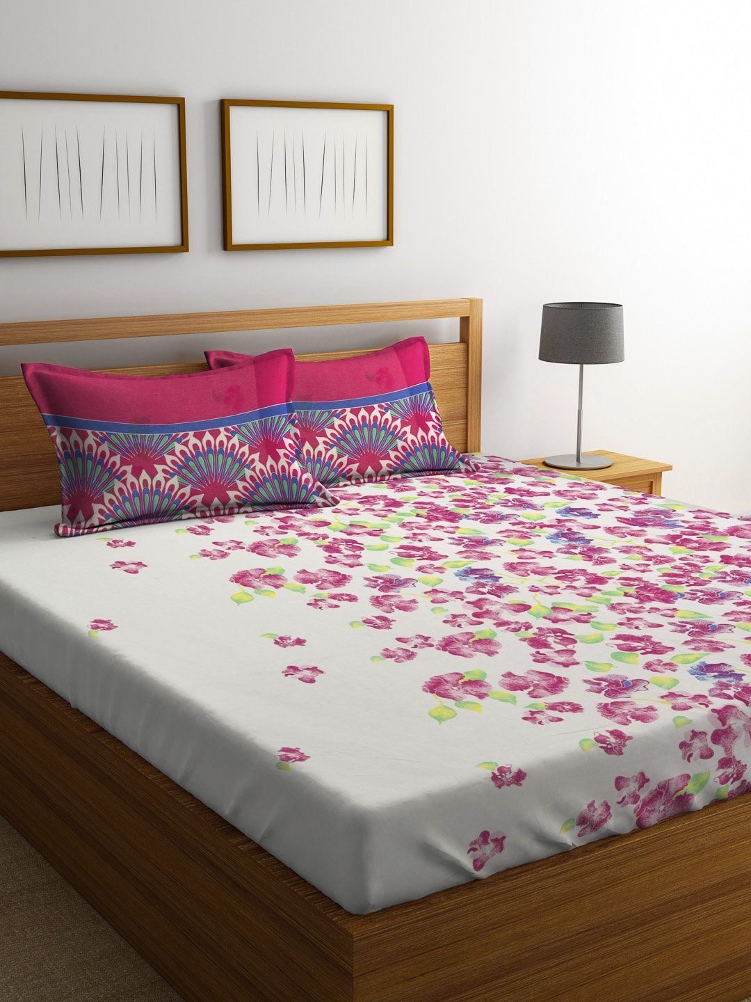 Portico Cotton Double Bedsheet with 2 Pillow Covers Buy Portico