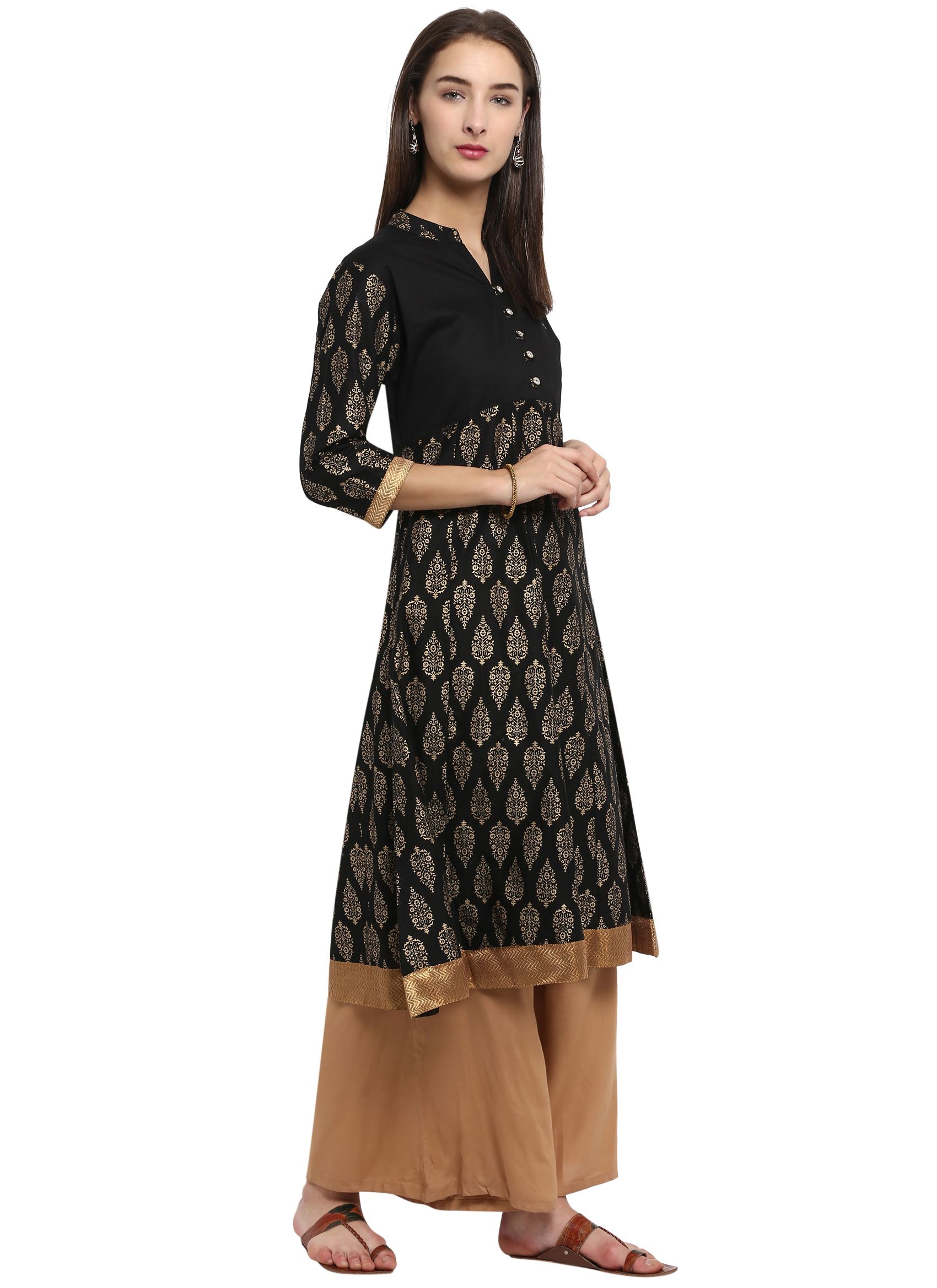 long cotton anarkali kurti