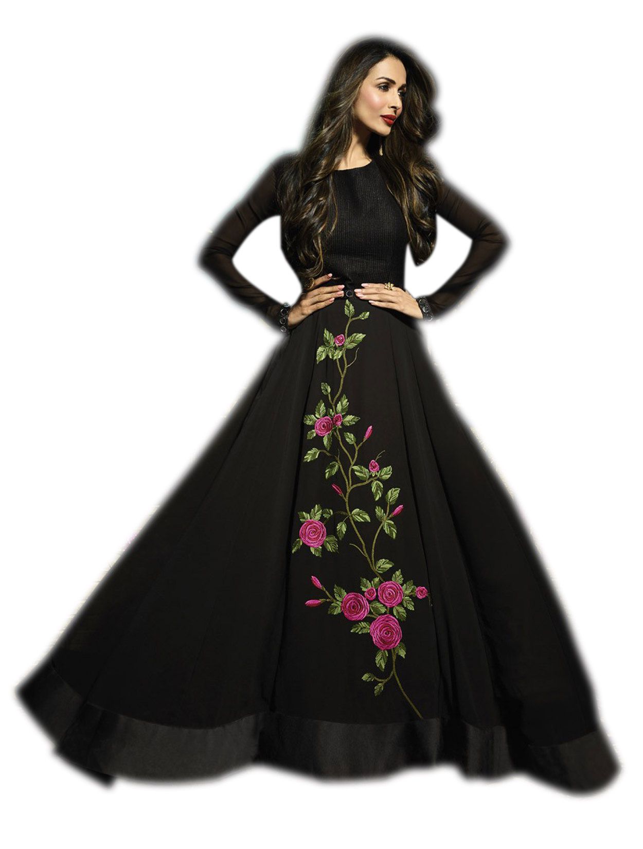Buy Florence Womens Georgette Anarkali Salwar Suit Set  SL008ReuploadNavy BlueOne Size at Amazonin