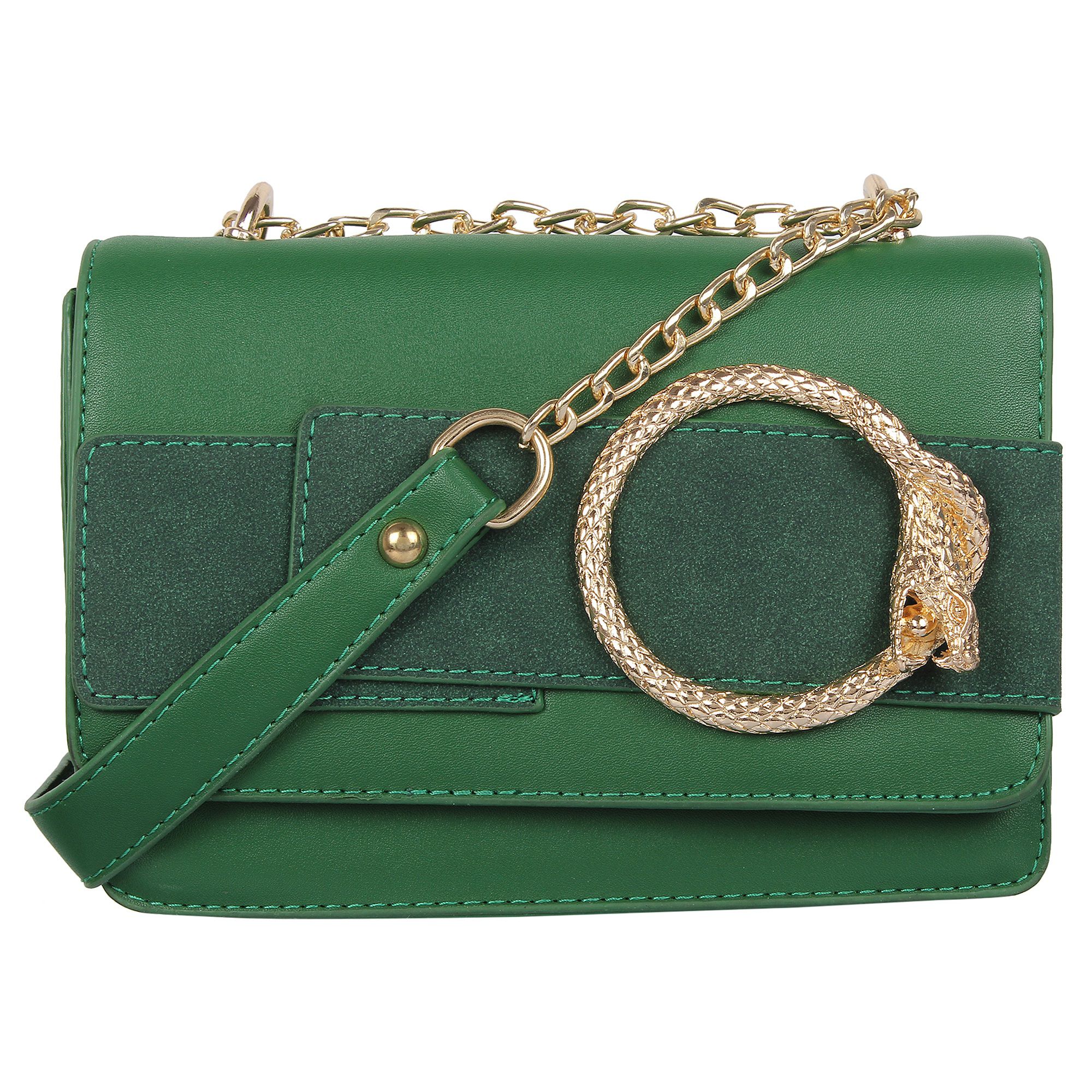 Fashion Fanda Green Faux Leather Handheld - Buy Fashion Fanda Green ...