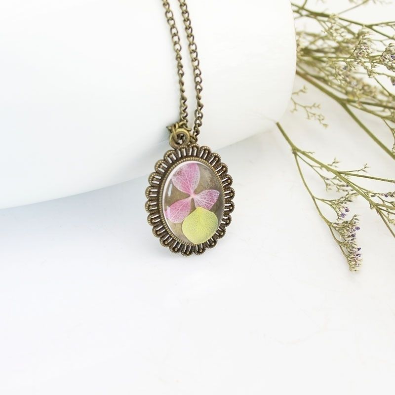 Dried Flower Pendant Necklace Alloy Pressed At Best S In India On Snapdeal - Real Flower Pendant India