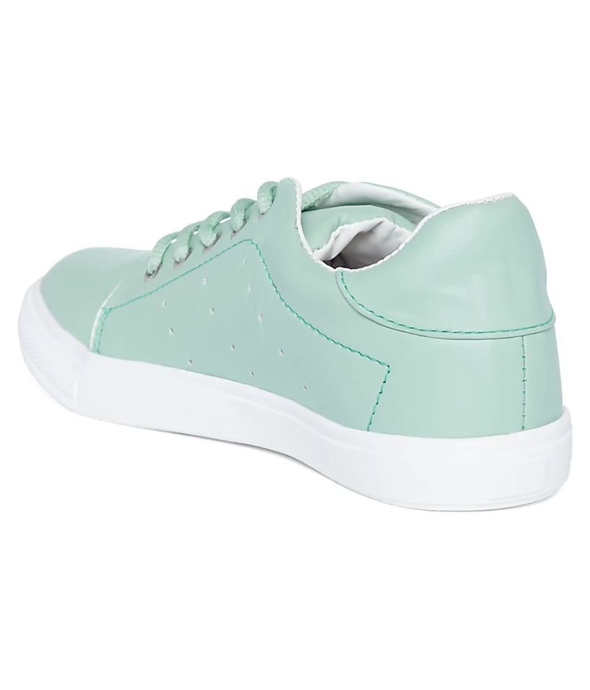 white shoes with green back