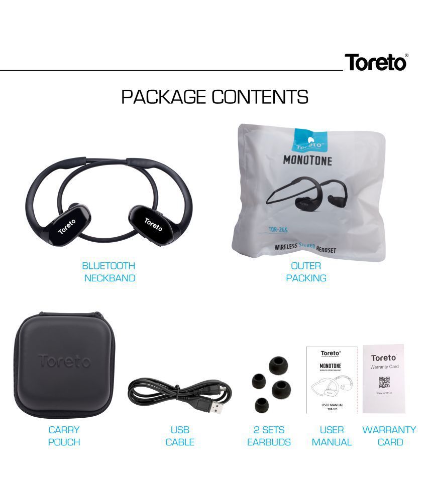toreto bluetooth neckband