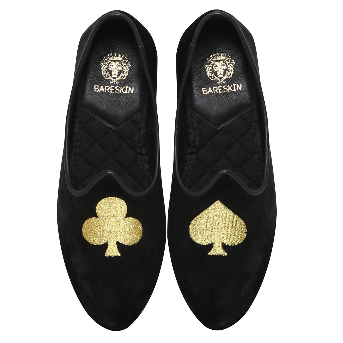 golden black shoes