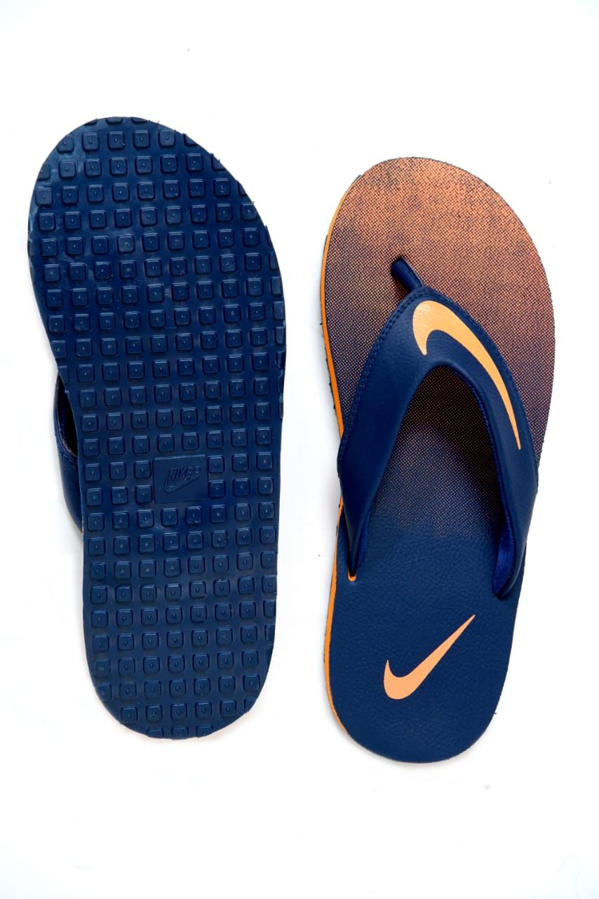orange nike flip flops