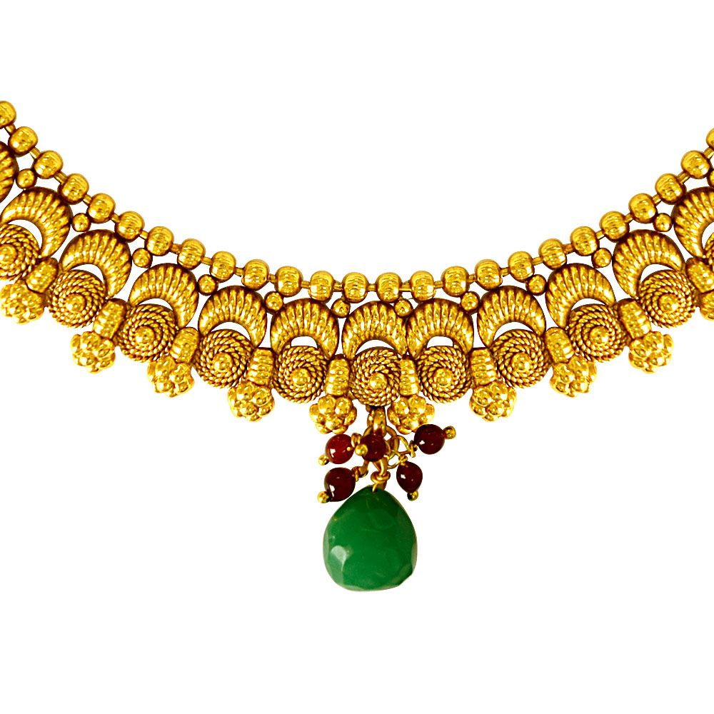 Surat Diamonds Curvy Gold Plated Copper Fine Designer Fashion Jewellery