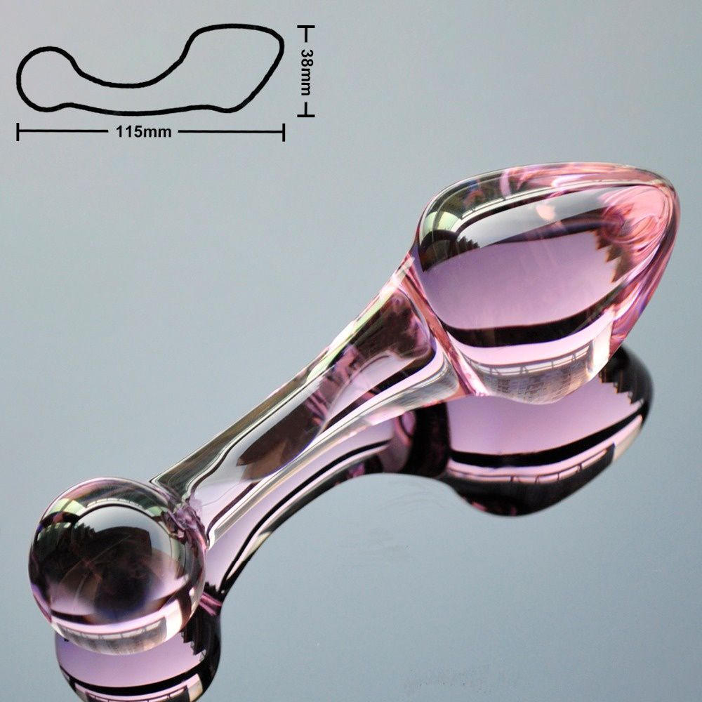 Pink Crystal Butt Plugs Set Pyrex Glass Ana L Dildo Ball Buy Pink