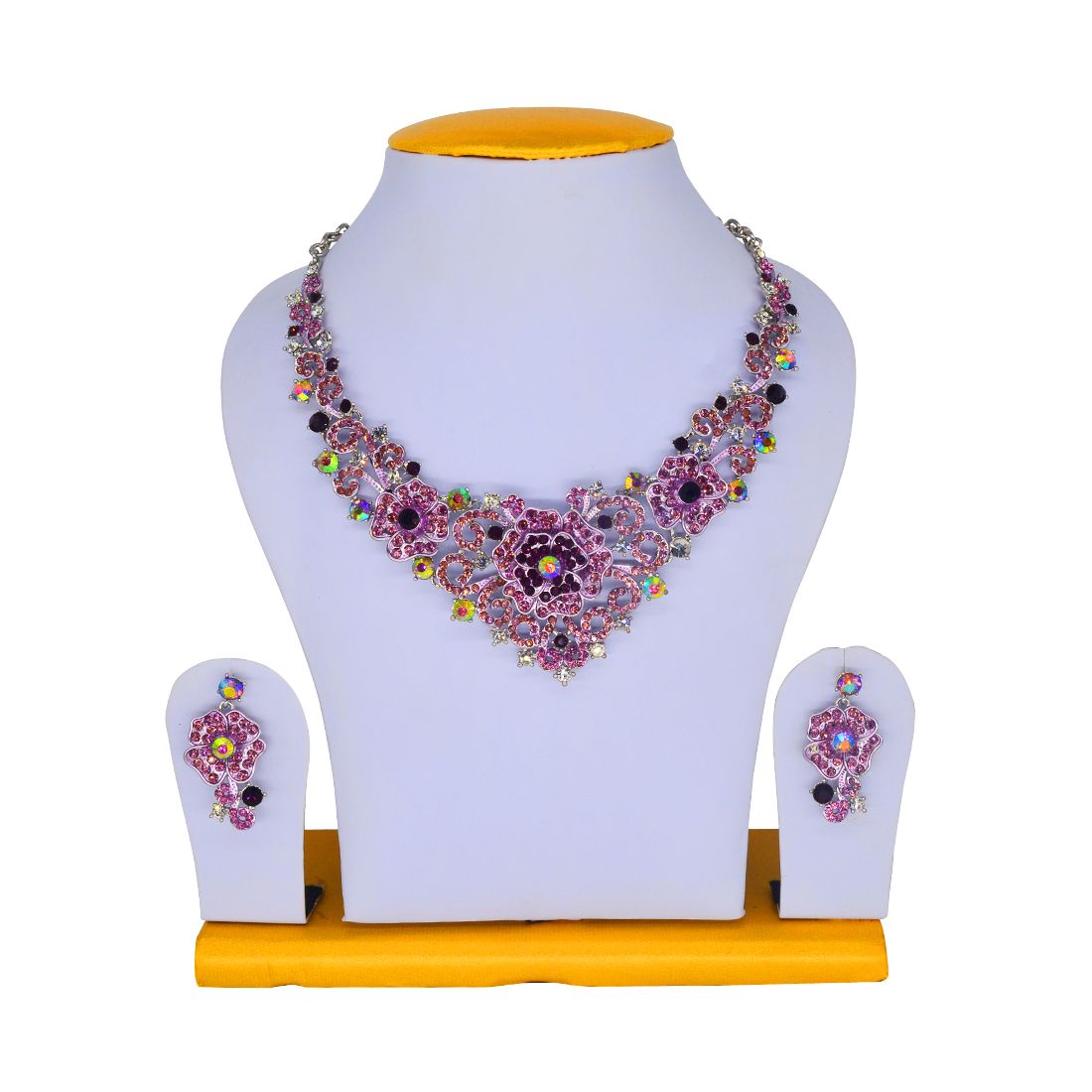 light purple necklace set