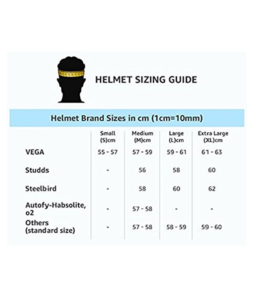 steelbird sba 2 size chart