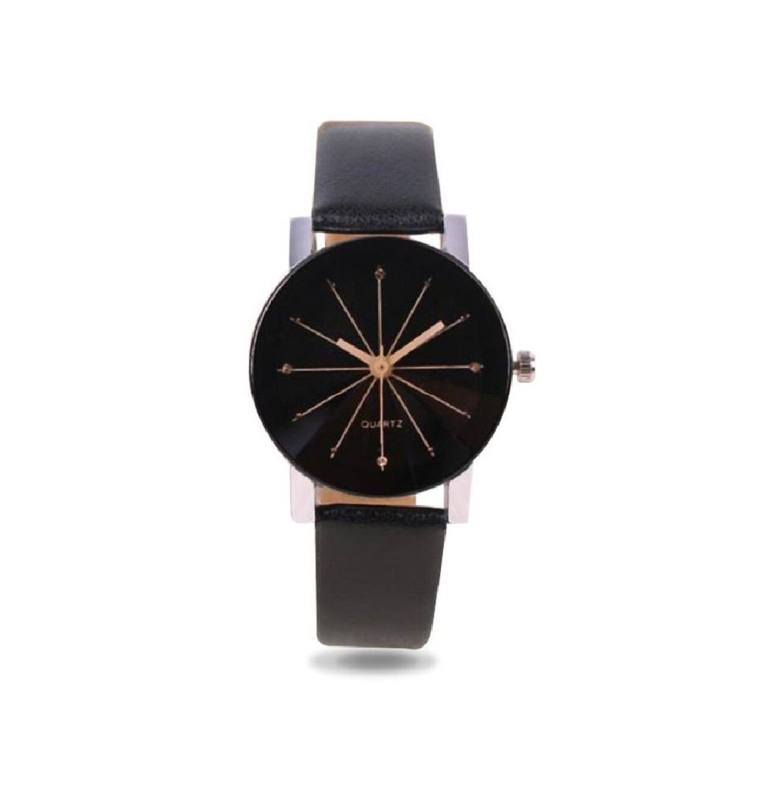 MIENTERPRISE Leather Round Womens Watch