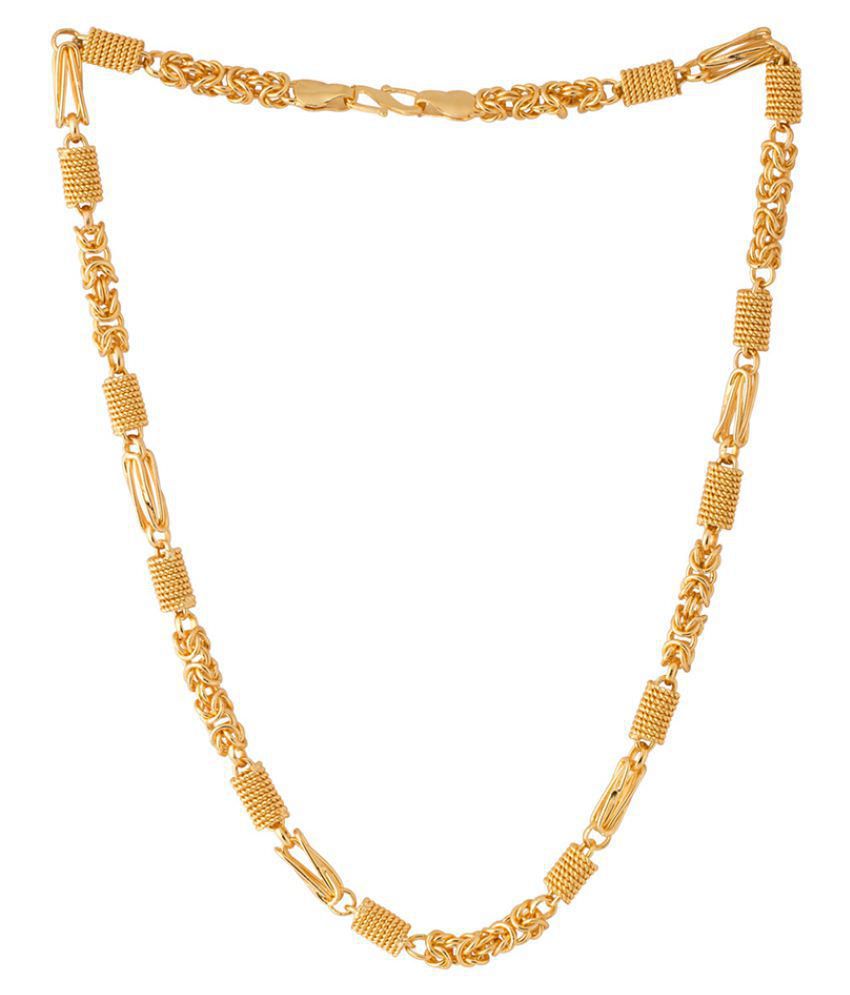 Onnet 1 Gram Gold Plated Designer Chain For Men: Buy Online at Low Price in India - Snapdeal