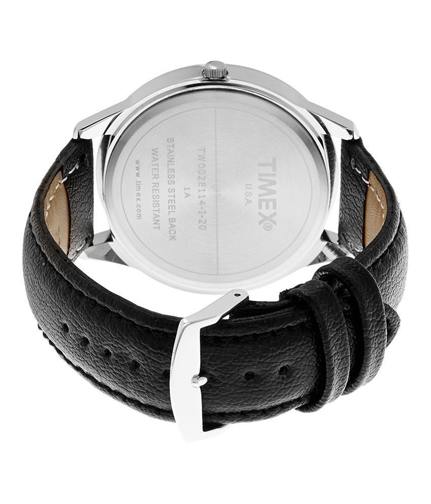 timex tw00zr112 leather analog