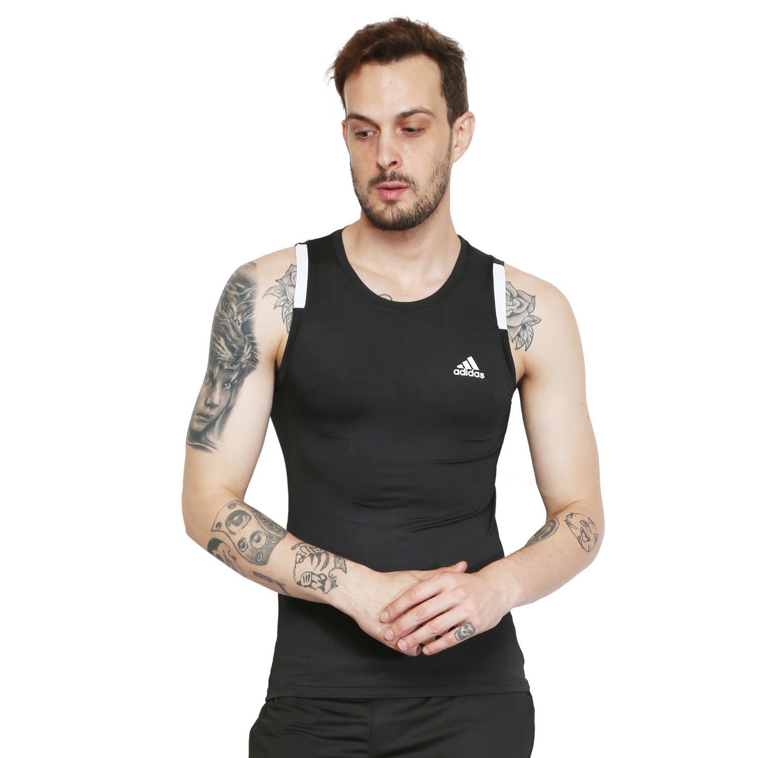 Adidas Black Sleeveless Vests - Buy Adidas Black Sleeveless Vests