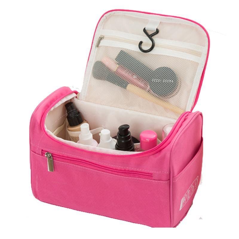 ROYALDEAL Pink Travel Make-up Storage Cosmetic Bag Toiletry Bag - Buy ...