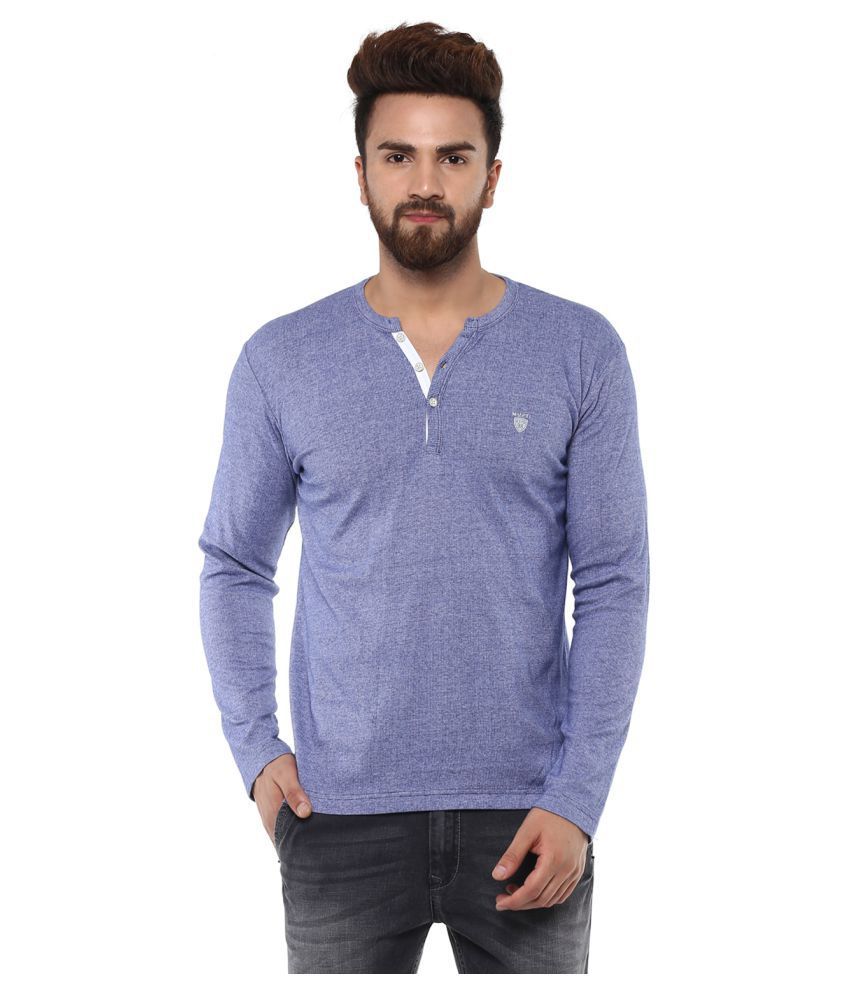 Mufti Blue Full Sleeve T-Shirt - Buy 