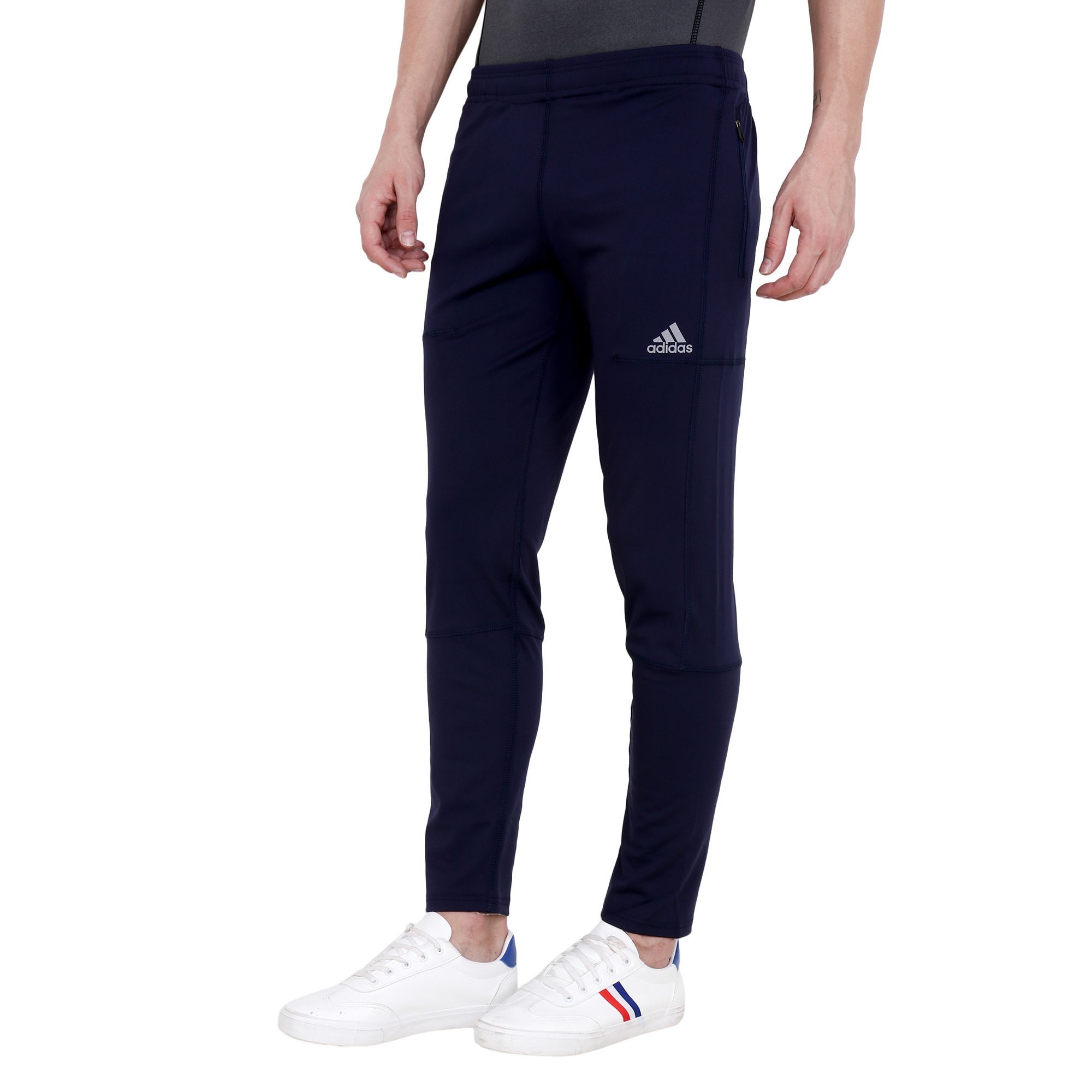 Adidas Navy Polyester Lycra Track Pant - Buy Adidas Navy Polyester ...