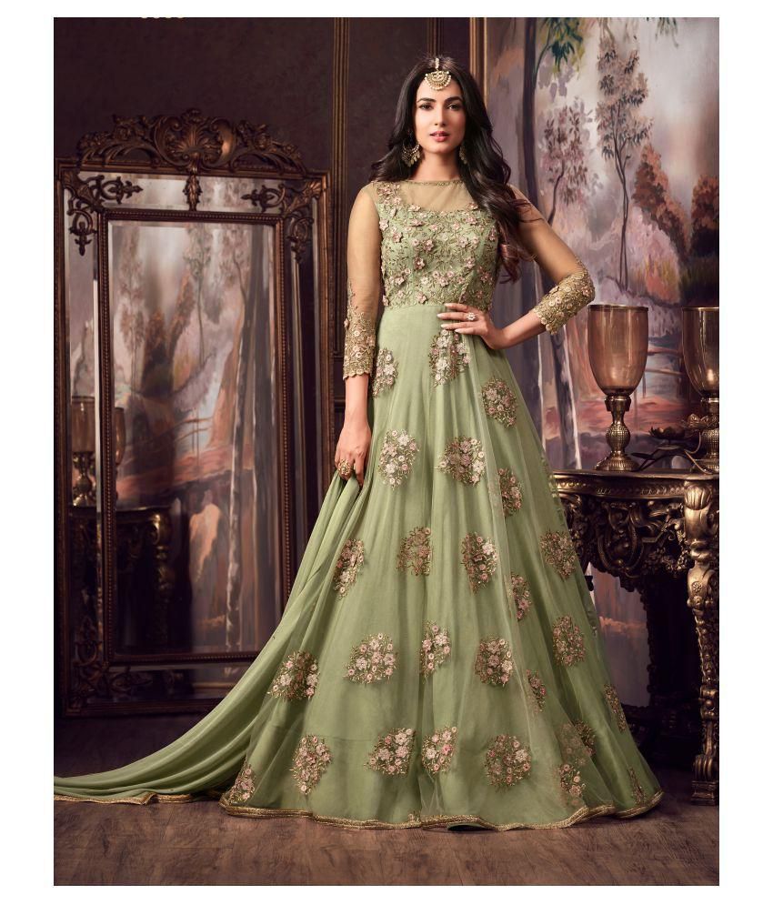 stitched anarkali gown