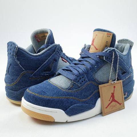 Jordan 4 Retro NRG "Levi's" Denim Blue Basketball Shoes - Buy Jordan 4