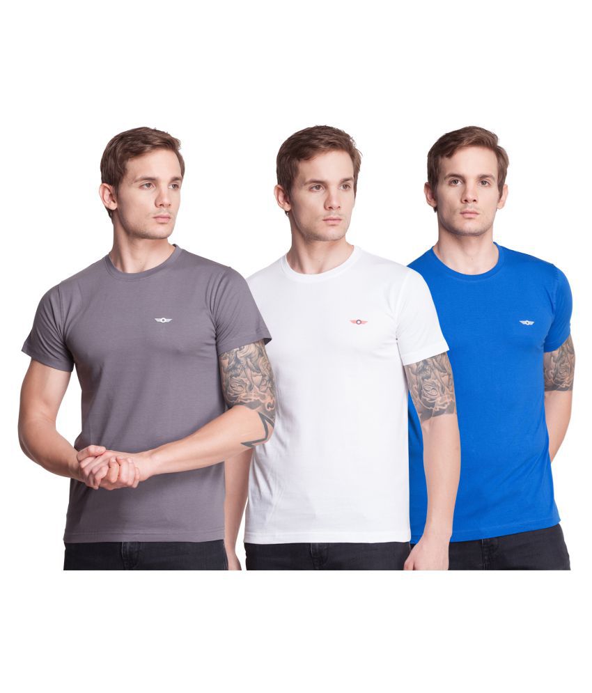     			Force NXT Multicolor Round T-Shirt Pack of 3