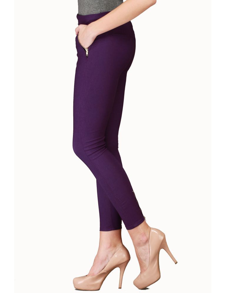 purple jeggings