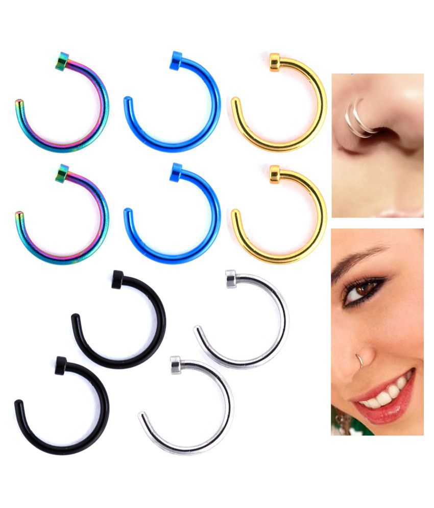 Small Thin Nose Ear Steel Silver Stud Hoop Piercing Ring Nose Ring Hoop C Shape Ring Buy Small Thin Nose Ear Steel Silver Stud Hoop Piercing Ring Nose Ring Hoop C Shape Ring Online