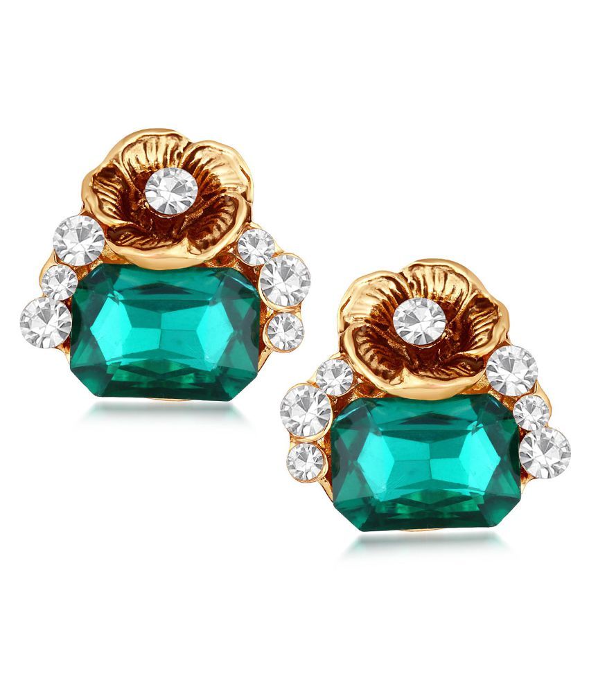     			Sukkhi Pleasing Gold Plated Floral Drop Earring For Women