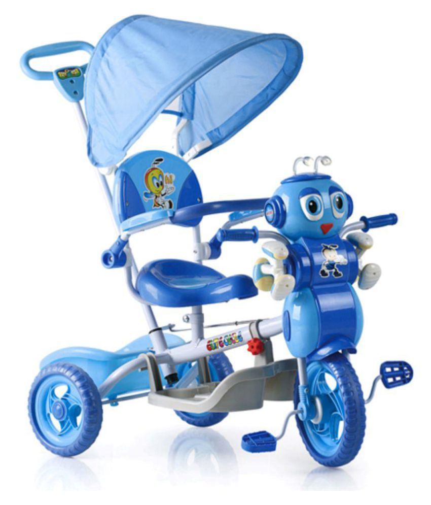     			Toyhouse Easy to Steer Bee Baby Tricycle with Canopy and Push Handle Steering system,Blue