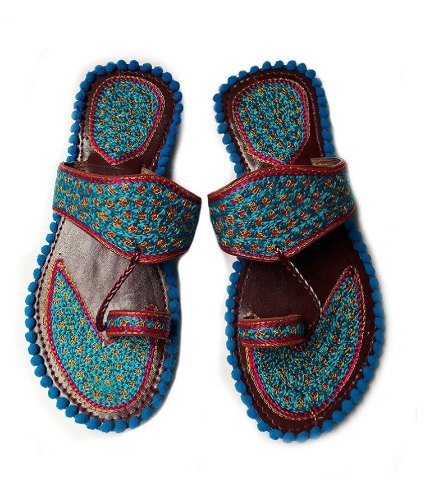 Mahaveer Handicrafts Multi Color Ethnic Footwear Price in India- Buy ...