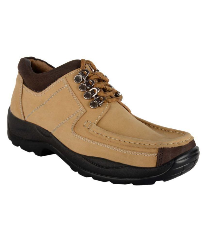 beige hiking boots