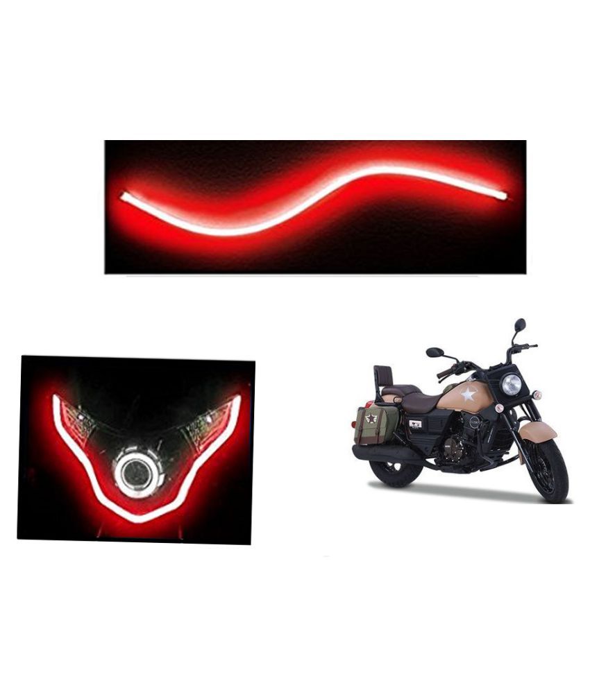 Speedwave Flexible 30cm Bike Headlight Neon LED DRL Tube RED For UM