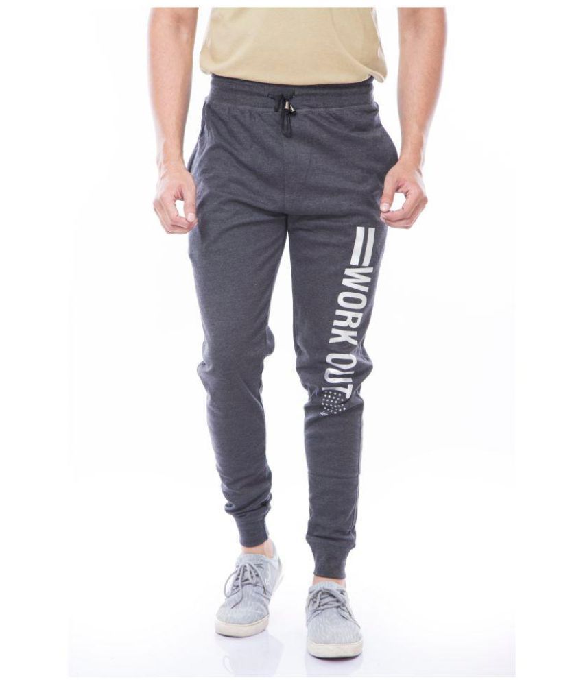 grey cotton track pants