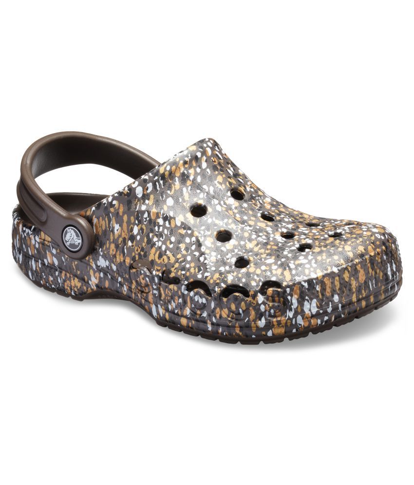  Crocs  Men Baya  Graphic Clogs Brown Sandals  Price in India 