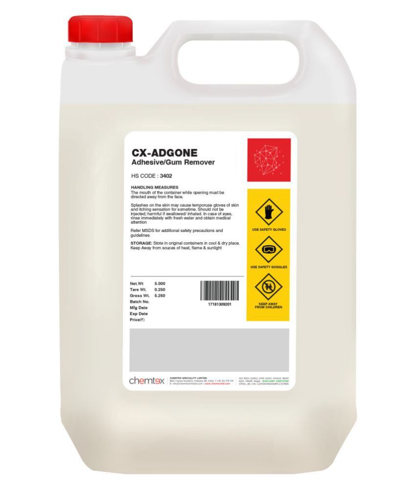 Chemtex CX Stain Remover Liquid Adhesive/ Gum Remover 5 l Buy Chemtex