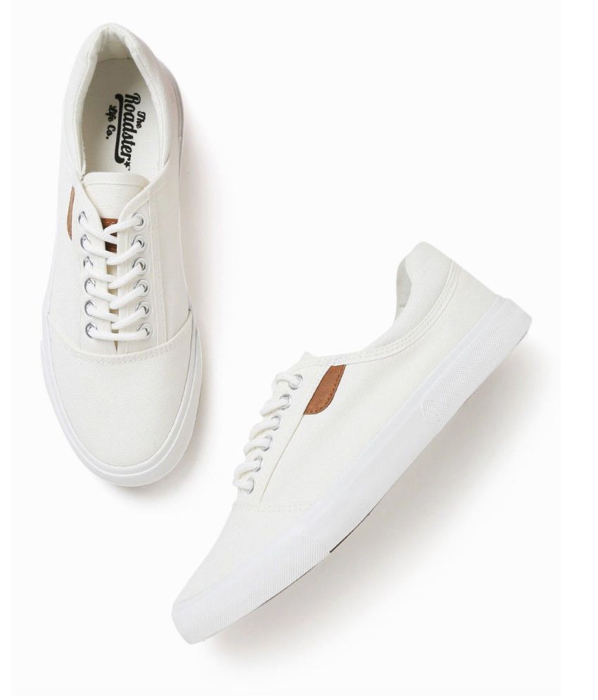 Roadster Sneakers White Casual Shoes - Buy Roadster Sneakers White ...