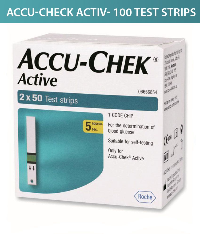 accu chek active test strips 100 price