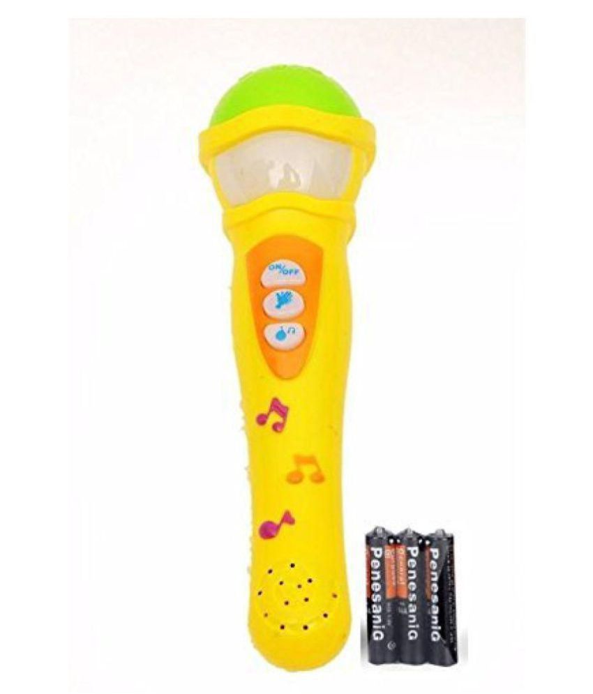 INSTABUYZ Musical Microphone Singing Mic Toy with Lights and Clear ...