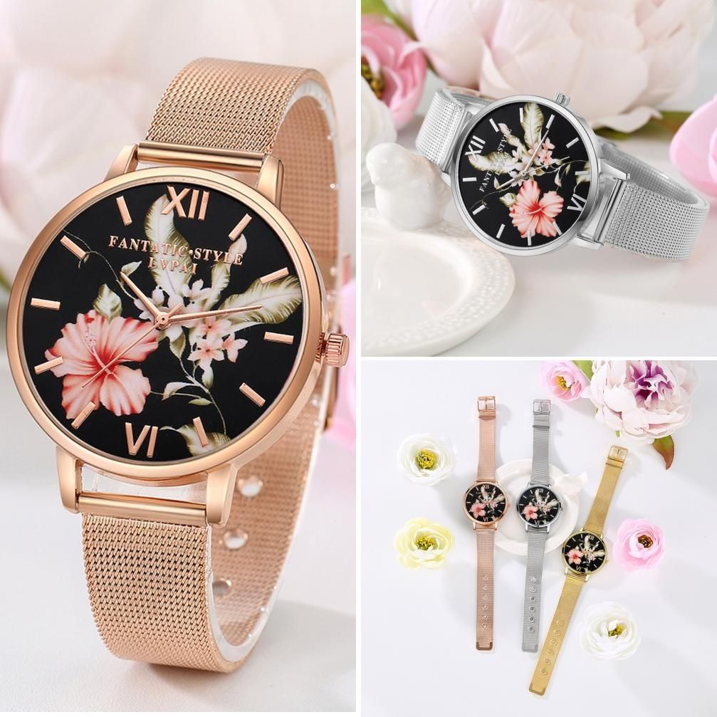 flower wrist watch