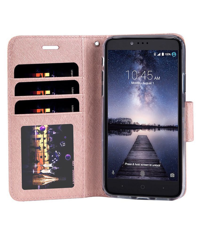 Luxury Flip Leather Wallet Card Holder Stand Case Magnetic Protective Mobile Phone Cover Bag For Zte